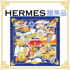 ✨️極美品✨️ エルメス カレ90 オートモービル レディース スカーフ ブルー