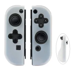 【数量限定】シリコンケース (L)/(R) カバー Joy-Con用 スイッチ コントローラ用 保護ケース Switch キズ防止 滑り止め (ホワイト)