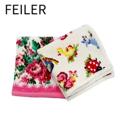 フェイラー FEILER ハンカチ 2枚セット ハイジ ピンク 花柄 アニマル柄