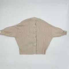 FREE'S MART　フリーズマート　前後２WAYドルマンリブ5分袖ニットカーディガン　オフ　フリーサイズ　〇□☆