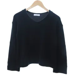 グリーンレーベルリラクシング ユナイテッドアローズ green label relaxing 美品 カットソー Tシャツ 長袖 Vネック  紺 ネイビー