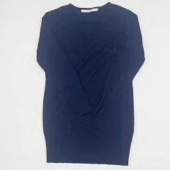 more happiness for more...　モアハピネスフォーモア　Vネック長袖ニット　ネイビー　〇□