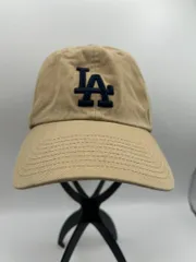47Brand 47 ブランド LA ロゴ 刺繍 ロサンゼルス ドジャース ベースボールキャップ キャップ 帽子 ベージュ ブラウン 系 フリーサイズ N-04