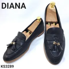 ダイアナ　美品　タッセルローファー　レザー　ブラック　24.5cm