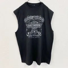 古着 used　HARLEY DAVIDSON　ハーレーダビッドソン　プリントタンクトップ/ノースリーブ　黒　ブラック【値引き交渉OK！】