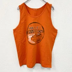 古着 used　00s　HARLEY DAVIDSON　ハーレーダビッドソン　プリントタンクトップ/ノースリーブ　橙色　オレンジ【値引き交渉OK！】