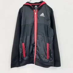 古着 used　adidas　アディダス　ナイロンジャケット　フルジップ　黒　ブラック　Sサイズ【値引き交渉OK！】