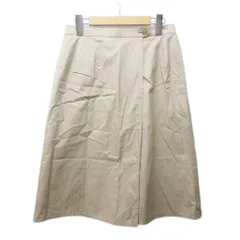 バーバリーズ Burberrys ヴィンテージ ラップスカート 巻きスカート 裏地ノバチェック コットン ロング 9AB2 約M ベージュ IBO85 1225