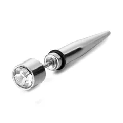 AREUM ピアス 耳たぶ 軟骨 スパイク メンズ 存在感あり 一粒 18G ステンレス合金 ネジ切りポスト アクセサリー (１つ入り) [１つ入り]