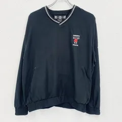 古着 used　90s　NIKE GOLF　ナイキゴルフ　プルオーバーナイロンジャケット　ヴィンテージ　刺　黒　Mサイズ【値引き交渉OK！】