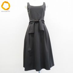 美品 フォクシー ニューヨーク ウエストリボンノースリーブ ロング