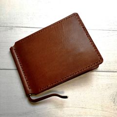 FREAK&CO. マネークリップ 小銭入れ付き キャメル ミニ財布 レザー FREAK&CO. マネークリップ 小銭入れ付き キャメル ミニ財布 レザー