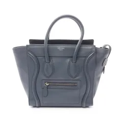 セリーヌ CELINE トートバッグ ラゲージ マイクロショッパー 167793 ネイビー レザー ラゲージ マイクロ ショッパー レディース Used B