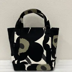227　marimekko　マリメッコ　ハンドバッグ　トートバッグ　セイディ　ピエニ　ウニッコ　SEIDI PIENI UNIKKO　キャンバス　ブラック　黒　ホワイト　レディース　シンプル　きれいめ　カジュアル　北欧　花柄　フラワー