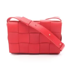 ボッテガヴェネタ BOTTEGA VENETA ショルダーバッグ カセット クロスボディ マキシイントレチャート 578004 レッド レザー イントレチャート カセット ショルダーバッグ