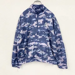 古着 used　Reebok　リーボック　プルオーバージャケット　ハーフジップ　ワンポイント　カモ　ネイビー　Mサイズ【値引き交渉OK！】