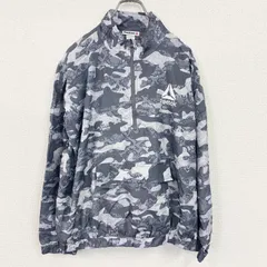 古着 used　Reebok　リーボック　プルオーバージャケット　ハーフジップ　ワンポイント　カモ　グレー　XLサイズ【値引き交渉OK！】