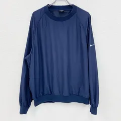 古着 used　NIKE GOLF　ナイキゴルフ　プルオーバーナイロンジャケット　無地　紺　ネイビー　2XLサイズ【値引き交渉OK！】
