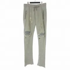 パンツ AMIRI アミリ MX1 蛇腹クラッシュバイカースウェットパンツ グレー