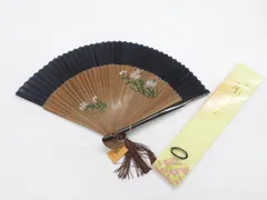 【一輝堂】和装小物 和雑貨 扇子 シルク 箱入り 未使用品 美品 26w02-2108