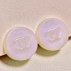 シャネル イヤリング オーロラ シェル風 ココマーク ラウンド型 レジン ピンク コメ有00C 箱付 Y2K 桜色 サクラカラーのサムネイル