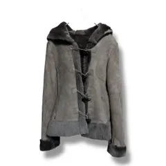 Lisa Conte リサコンテ ムートンジャケット ショートコート 上着 アウター もこもこ 防寒 イタリア製 ラムレザー レディース サイズUSA6 ブラウン系 冬 久喜倉庫店 13 No.K 1568