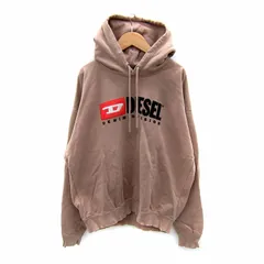 ディーゼル DIESEL デニムディヴィジョン パーカー スウェット フーディー ロゴ刺繍 XS ライトブラウン /SY34 IBO83