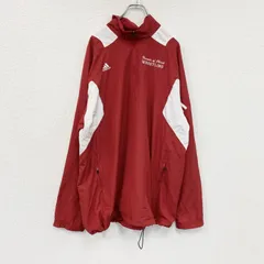 古着 used　adidas　アディダス　プルオーバージャケット　パフォーマンスロゴ　赤　レッド　XLサイズ【値引き交渉OK！】