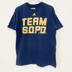古着 used　adidas　アディダス　半袖プリントTシャツ　紺　ネイビー　Lサイズ【値引き交渉OK！】
