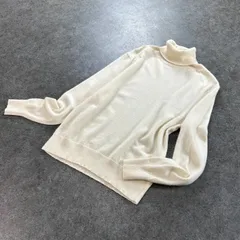 UNIQLO ユニクロ 長袖 カシミヤタートルネックセーター カシミア 100% 無地 オフホワイト レディース 251-418677