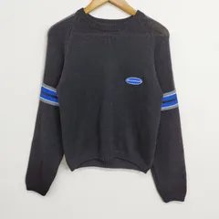 Billabong ビラボン ニット セーター ライン ロゴ 刺繍 コットン 古着 vintage ブラック M C26のサムネイル