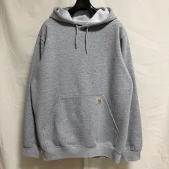Carhartt カーハート ロゴ パッチ ルーズフィット 起毛 フーディー Tシャツ / グレー M