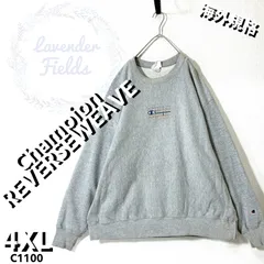 チャンピオンリバースウィーブC1100スウェットトレーナー大きいサイズ刺繍ロゴ4XLアメリカ古着