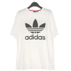 アディダス adidas ロゴプリントＴシャツ カットソー 半袖 XS ホワイト 白 国内正規