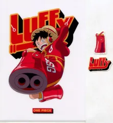 【中古】グッズセット モンキー・D・ルフィ(ホワイト) クリアファイル＆ステッカーセット 「一番くじ ワンピース 未来島エッグヘッド～Burst of Energy～」 K賞