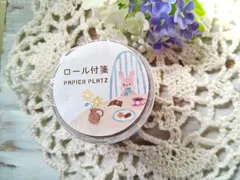 ᐢ.ˬ.ᐢ ♡なかうち わか  ロール付箋　ᐢ.ˬ.ᐢ ♡ 新入荷　うさぎさんと珈琲パピアプラッツ