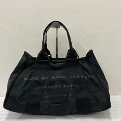 346　Marc By Marc Jacobs　 マークバイマークジェイコブス　 トートバッグ　スタンダードサプライ　 Standard Supply　ブラック系　黒　 ロゴ　ナイロン　レザー　レディース
