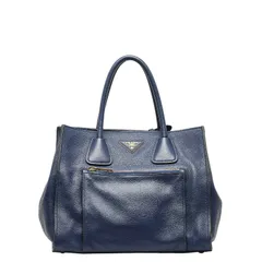 プラダ 三角ロゴプレート BN2795 ブルーエット カーフ レザー レディース PRADA【228-46635】