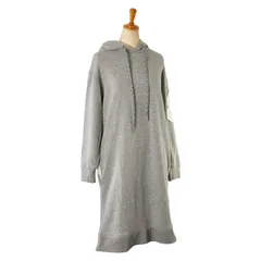 モンクレール 2020 ロゴワッペン パーカーワンピース サイズ:XS F20938I71400 グレー ホワイト コットン ナイロン レディース MONCLER【228-75325】