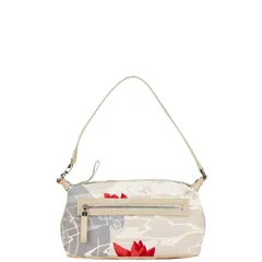 サルヴァトーレフェラガモ ガンチーニ 花 魚 ハンドバッグ ワンショルダーバッグ AU-21 3912 ホワイト ナイロン レザー レディース Salvatore Ferragamo【228-82272】