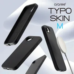 iPhone 17e iPhone 16e ケース MagSafe対応 シリコン 耐衝撃 スマホケース iPhone17e iPhone16e アイフォン17e アイフォン16e 対応 araree Typoskin M