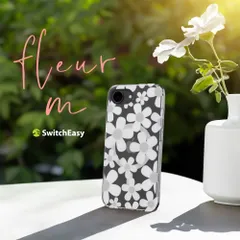 iPhone 17e iPhone 16e ケース 花柄 クリア 可愛い マグネット 付 スマホケース iPhone17e iPhone16e アイフォン17e アイフォン16e 対応 SwitchEasy Fleur M