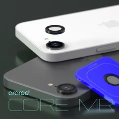 iPhone 17e iPhone 16e カメラ保護 9H ガラス フィルム アルミフレーム 保護フィルム iPhone17e iPhone16e アイフォン17e アイフォン16e 対応 araree Core MR