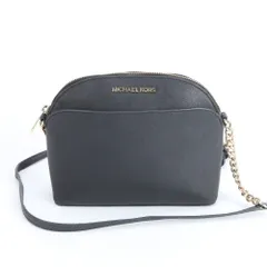 極美品 マイケルコース レザー ショルダーバッグ 斜め掛け クロスボディ 本革 ブラック 黒 レディース RWM DO5-2【中古】