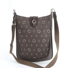 美品 ハンティングワールド レザー ショルダーバッグ 斜め掛け メッセンジャー ビジネス 通勤 ブラウン メンズ RWE DO40-10【中古】