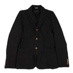 コムデギャルソン オムドゥCOMME des GARCONS HOMME DEUX 製品染めジャガードポリジャケット 黒S
