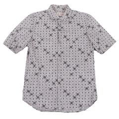 マルニMARNI コットン総柄半袖シャツ グレー44