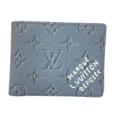 LOUIS　VUITTON【ルイヴィトン】ポルトフォイユ　ミュルティプル　M14691　二つ折り財布（札・カード入れ）　モノグラムヘリテージ　ブルー系【中古品/USED-AB】質屋　かんてい局那覇店　ｎ3102123927300015