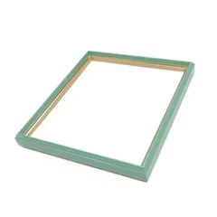 〔 カラー 色紙額 〕細い色紙額 細いフレームの色紙額 カラー色紙額（8×9）275×244mm グリーン 額縁 額 フレーム