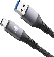 CONMDEX 1本USB Type ケーブル 10Gbps データ転送 Android Auto/CarPlay対応 USB3.1 Gen2 タイプC 高速充電QC/PD3.0対応 USB-A USB-C (グレー,  1M)